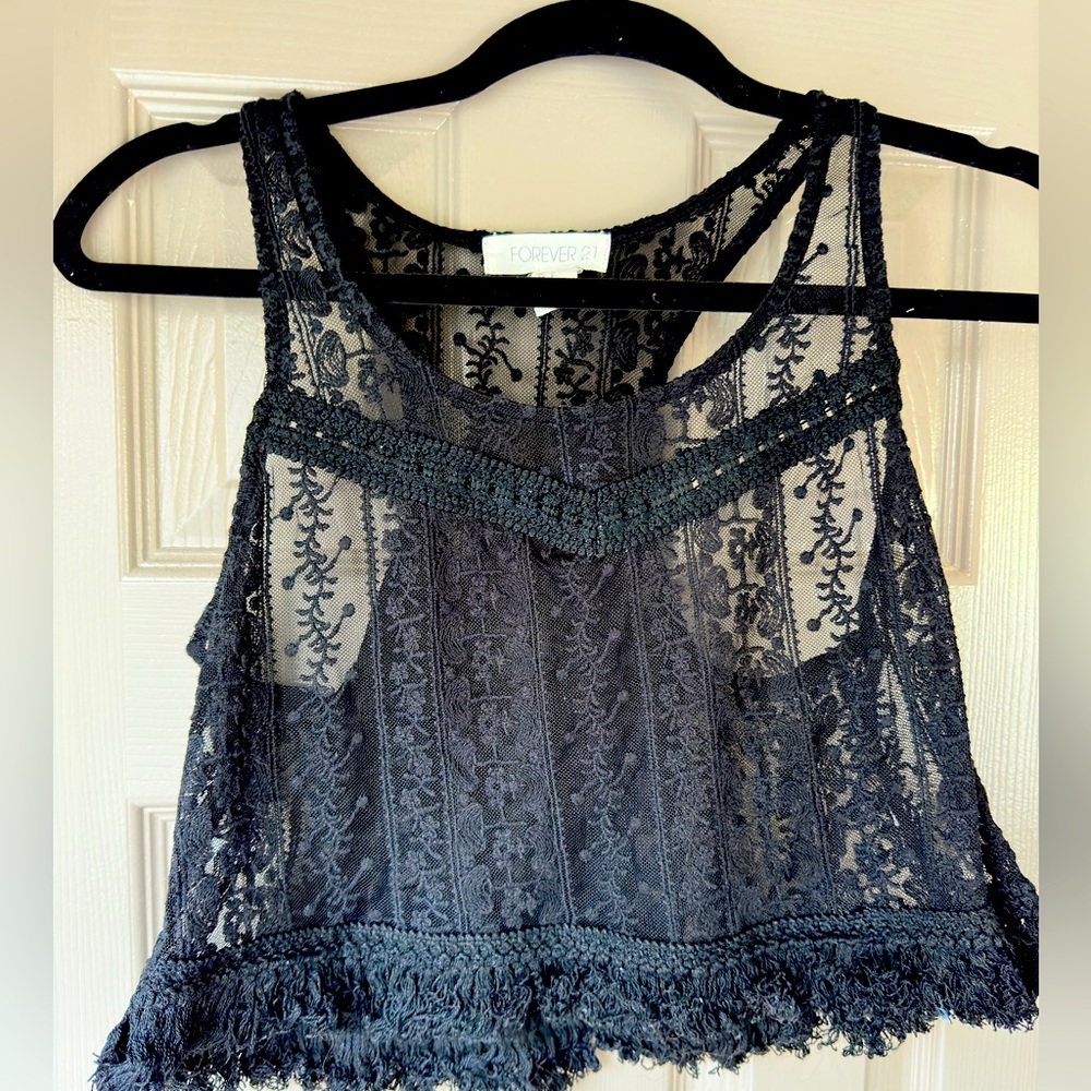 Forever21 Lace crop top